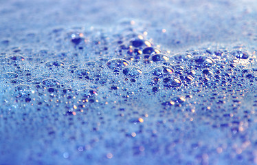 Image showing blue soap foam