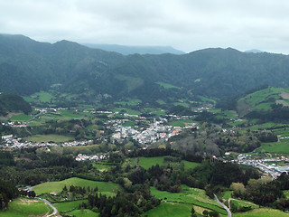 Image showing aerial scenery at the Azores