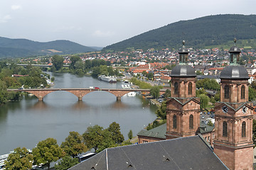 Image showing Miltenberg aerial view in sunny ambiance