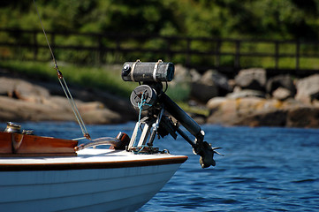 Image showing Old outboarder