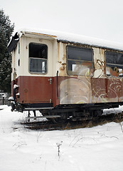 Image showing detail of a old railway car