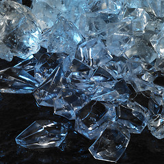 Image showing blue illuminated ice cubes