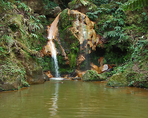 Image showing waterfall at Sao Miguel Island