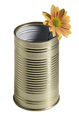 Image showing tin can and flower