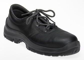 Image showing black lace-up shoe