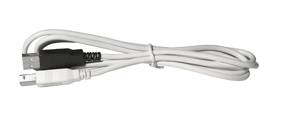 Image showing bound white USB cable