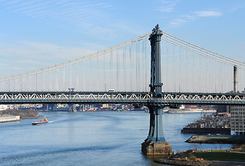 Image showing Manhattan Bridge and East River