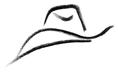 Image showing cowboy hat sketch