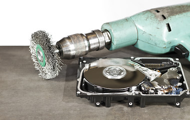 Image showing hdd and grinder