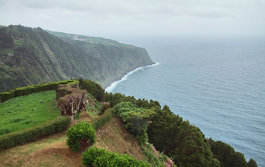 Image showing coastal scenery at the Azores