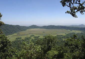 Image showing panoramic view over Arusha National Park