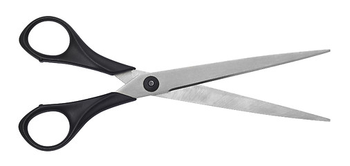 Image showing open scissors