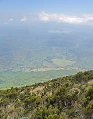 Image showing Virunga Mountains aerial view