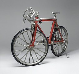 Image showing model of a red framed bicycle