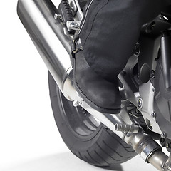 Image showing biker boots detail