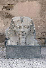 Image showing pharaonic sculpture at Luxor Temple in Egypt