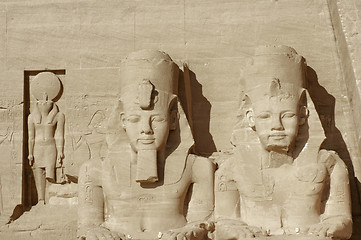 Image showing sculptures at Abu Simbel temples
