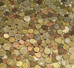 Image showing background with euro coins