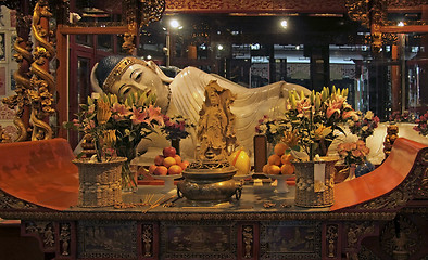 Image showing sculpture in the Jade Buddha Temple