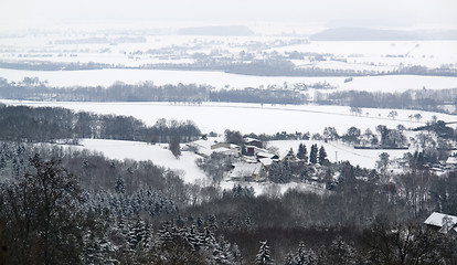 Image showing winter scenery in Hohenlohe