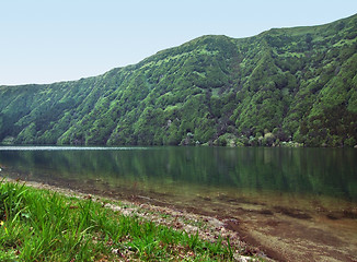 Image showing idyllic lakeside scenery