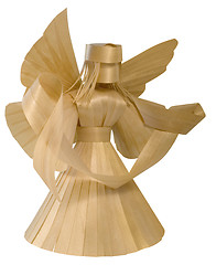 Image showing wooden angel sculpture