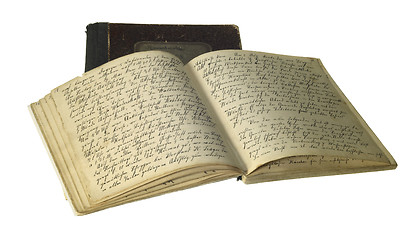 Image showing yellowed handwritten books