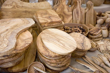 Image showing wooden craft products