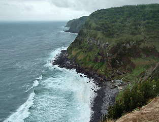 Image showing coastal scenery at the Azores