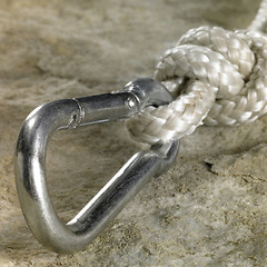 Image showing snap hook and stone