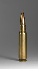 Image showing upright metallic ammunition in grey back