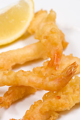 Image showing Portion of tempura prawns