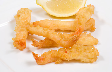 Image showing Tempura shrimps