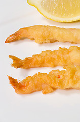 Image showing Temprura prawns