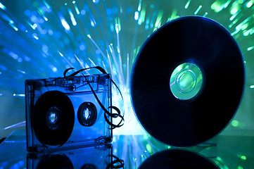 Image showing Cassette tape and CD