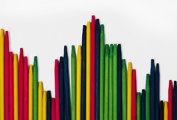 Image showing Colorful background with sticks