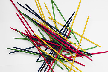 Image showing Colorful wood sticks 