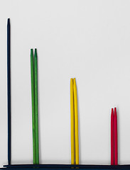 Image showing Stock trend of multicolored sticks