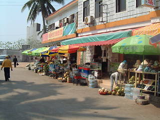 Image showing Street market, Hainan, Southern China