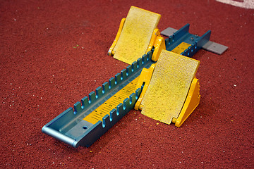 Image showing Athletic start block