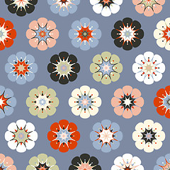 Image showing Painted flowers background
