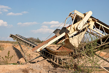 Image showing Conveyor on site at gravel pit