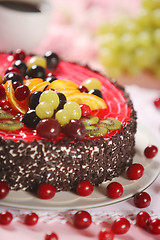 Image showing cake with fresh berries