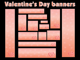 Image showing  banners for Day of Valentine