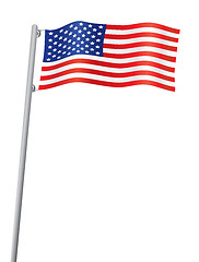 Image showing USA flag isolated on white