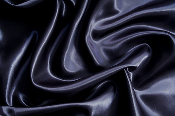 Image showing Smooth elegant black silk can use as background 