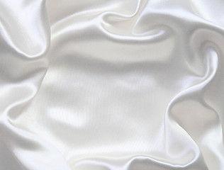 Image showing Smooth elegant white silk 