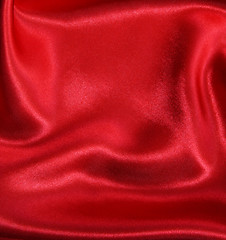 Image showing Smooth elegant red silk can use as background Smooth elegant red