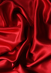 Image showing Smooth elegant red silk can use as background 