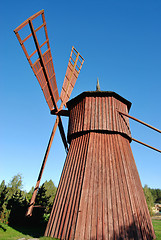 Image showing Old Wooden Windmill